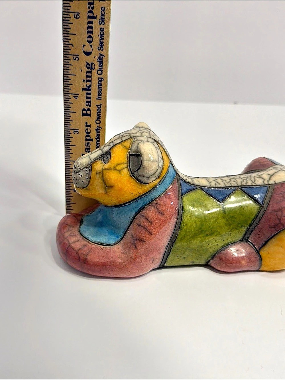 Vintage Raku Pottery Lion South Africa Folk Art Sculpture Figurine Signed - Picture 6 of 10